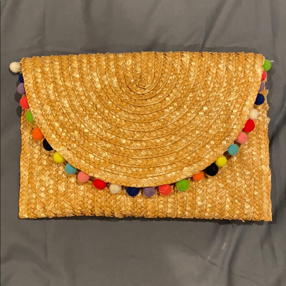 Poms summer clutch bag